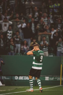 Liga Portekiz maçında Viktor Gyokeres, Portekiz 'in başkenti Lizbon' da Estadio Jose Alvalade 'de Sporting CP ile Moreirense FC arasında 23 / 24 maç yaptı. (Maciej Rogowski)