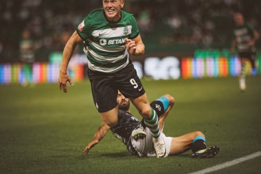 Liga Portekiz maçında Viktor Gyokeres, Portekiz 'in başkenti Lizbon' da Estadio Jose Alvalade 'de Sporting CP ile Moreirense FC arasında 23 / 24 maç yaptı. (Maciej Rogowski)