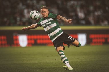 Liga Portugal maçında Nuno Santos, Sporting CP ile Moreirense FC arasında Estadio Jose Alvalade, Lizbon, Portekiz 'de oynanan 23 / 24 maçında. (Maciej Rogowski)