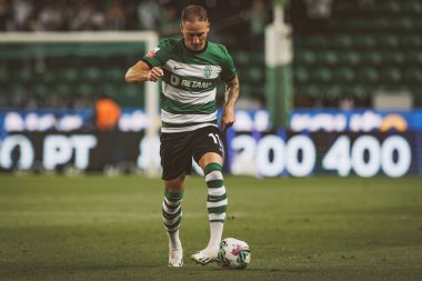 Liga Portugal maçında Nuno Santos, Sporting CP ile Moreirense FC arasında Estadio Jose Alvalade, Lizbon, Portekiz 'de oynanan 23 / 24 maçında. (Maciej Rogowski)