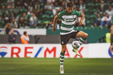 Portekiz Ligi maçında Goncalo Inacio, Portekiz 'in başkenti Lizbon' da Estadio Jose Alvalade 'de Sporting CP ile Moreirense FC arasında 23 / 24 maç yaptı. (Maciej Rogowski)