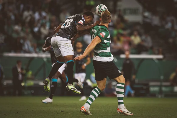 stock image Jobson de Brito Gonzaga, Viktor Gyokeres during  Liga Portugal 23/24 game between  Sporting CP and Moreirense FC at Estadio Jose Alvalade, Lisbon, Portugal. (Maciej Rogowski)