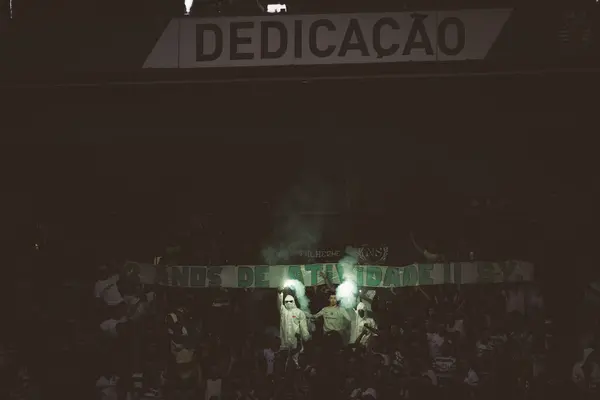 Fãs Durante Jogo Liga Portugal Entre Sporting Moreirense Estádio José — Fotografia de Stock