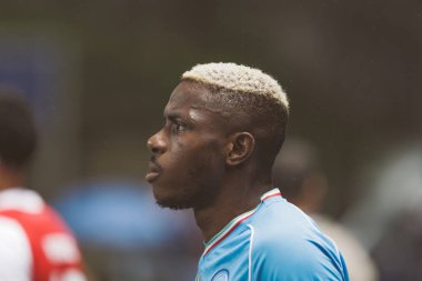 Victor Osimhen UEFA Şampiyonlar Ligi 2023 / 24 maçında SC Braga ve SSC Napoli arasında Estadio Municipal de Braga, Braga, Portekiz 'de oynandı. (Maciej Rogowski)