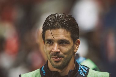 Giovanni Simeone UEFA Şampiyonlar Ligi 2023 / 24 maçında Portekiz 'in Braga şehrinde Estadio Municipal de Braga' da SC Braga ve SSC Napoli arasında oynandı. (Maciej Rogowski)