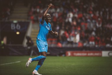 Victor Osimhen UEFA Şampiyonlar Ligi 2023 / 24 maçında SC Braga ve SSC Napoli arasında Estadio Municipal de Braga, Braga, Portekiz 'de oynandı. (Maciej Rogowski)