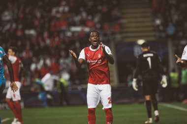 UEFA Şampiyonlar Ligi 2023 / 24 maçında Cristian Borja, Portekiz 'in Braga şehrinde Estadio Municipal de Braga' da SC Braga ve SSC Napoli arasında oynandı. (Maciej Rogowski)