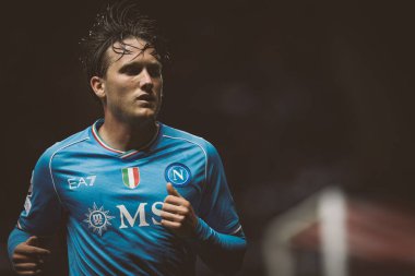 Piotr Zielinski UEFA Şampiyonlar Ligi 2023 / 24 maçında SC Braga ve SSC Napoli arasında Estadio Municipal de Braga, Portekiz 'de oynandı. (Maciej Rogowski)
