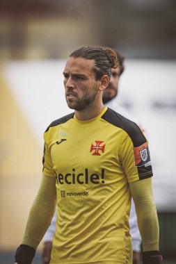 Liga Portekiz maçında David Allen Grilo CF OS Belenses ile Estadio Restelo, Belem, Lizbon, Portekiz 'deki UD Leiria arasında 23 / 24 maç yaptı. (Maciej Rogowski)