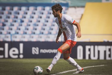 Tiago Ferreira, Liga Portekiz maçında CF OS Belenses ile Estadio Restelo, Belem, Lizbon, Portekiz 'deki UD Leiria arasında 23 / 24 maç yaptı. (Maciej Rogowski)