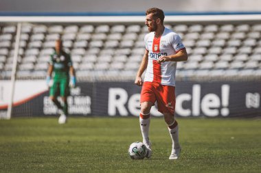 Arsenio, Liga Portekiz maçında CF OS Belenses ile Estadio Restelo, Belem, Lizbon, Portekiz 'deki UD Leiria arasında 23 / 24 maç yaptı. (Maciej Rogowski)