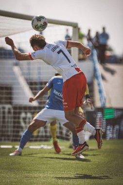Leandro Antunes, Liga Portekiz maçında CF OS Belenses ile Estadio Restelo, Belem, Lizbon, Portekiz 'deki UD Leiria arasında oynanan 23 / 24 maçında. (Maciej Rogowski)