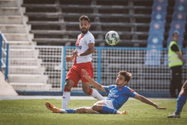Lucho Vega, Liga Portekiz maçında CF OS Belenses ile Estadio Restelo, Belem, Lizbon, Portekiz 'deki UD Leiria arasında 23 / 24 maç yaptı. (Maciej Rogowski)
