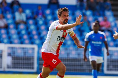 x in Liga Portugal 2 23 / 24 play between CF OS Belenenses and UD Leiria at Estadio Restelo, Belem, Lisbon, Portugal. (Maciej Rogowski)