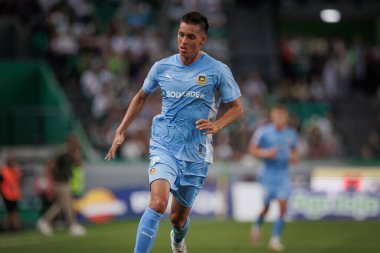 Leonardo Acevedo, Antonio Adan Liga Portekiz 'de 23 / 24 Estadio Jose Alvalade, Lizbon' da Sporting CP ve Rio Ave FC arasında oynanan maçta. (Maciej Rogowski)