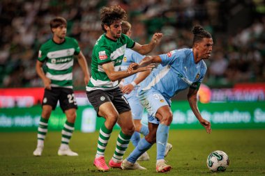 Francisco Trincao, Aderlan Santos Liga Portekiz 'de 23 / 24 Estadio Jose Alvalade, Lizbon, Portekiz' de Sporting CP ve Rio Ave FC arasında oynanan maçta. (Maciej Rogowski)