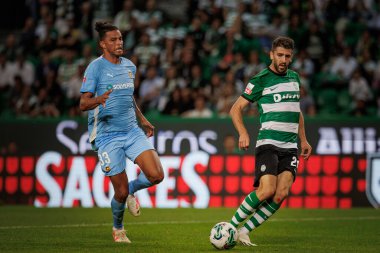 Aderlan Santos, Paulinho Liga Portekiz maçında Sporting CP ve Rio Ave FC arasında Estadio Jose Alvalade, Lizbon, Portekiz. (Maciej Rogowski)