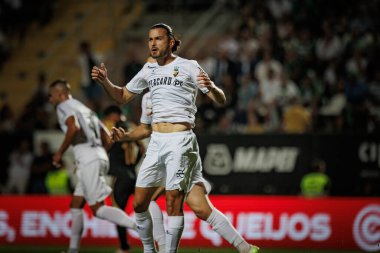 Mattheus Oliveira, Liga Portugal Betclic maçında SC Farense ile Sao Luis, Faro 'daki Sporting CP arasında attığı 23 / 24' lük golü kutluyor. (Maciej Rogowski)