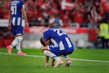 Liga Portekiz Betclic maçında FC Porto takımından Joao Mario SL Benfica ve FC Porto arasında Estadio Da Luz, Lizbon 'da oynandı. (Maciej Rogowski)