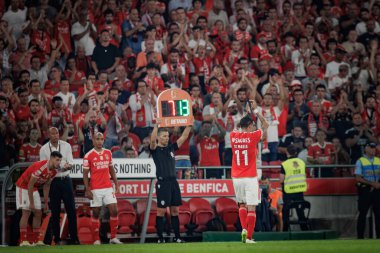 Estadio Da Luz, Lizbon 'daki SL Benfica ile FC Porto arasında oynanan Liga Portekiz Betclic maçında Angel Di Maria. (Maciej Rogowski)