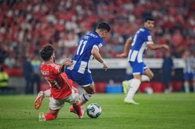 Rafa Silva, Pepe Liga Portekiz Betclic maçında SL Benfica ve FC Porto arasında Estadio Da Luz, Lizbon 'da oynandı. (Maciej Rogowski)
