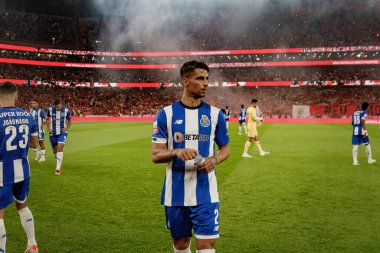 Lizbon 'daki Estadio Da Luz' da oynayan SL Benfica ile FC Porto arasında oynanan Liga Portekiz Betclic maçında Fabio Cardoso. (Maciej Rogowski)