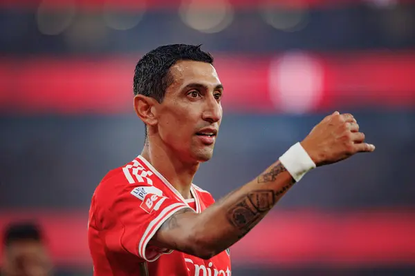 Estadio Da Luz, Lizbon 'daki SL Benfica ile FC Porto arasında oynanan Liga Portekiz Betclic maçında Angel Di Maria. (Maciej Rogowski)