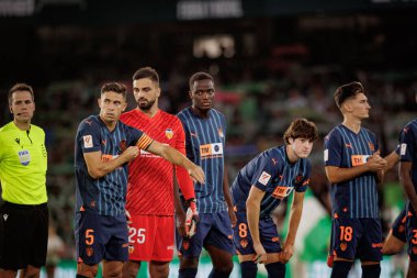 La Liga maçında Valencia CF oyuncuları Real Betis ve Valencia CF arasında Estadio Benito Villamarin, Seville 'de oynandı. (Maciej Rogowski)
