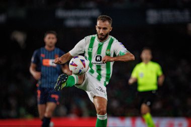 La Liga 'da Real Betis ile Valencia CF arasında oynanan maçta Alman Pezzella Estadio Benito Villamarin, Seville' de. (Maciej Rogowski)