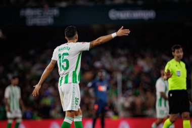 Marc Bartra La Liga maçında Real Betis ile Valencia CF arasında Estadio Benito Villamarin, Seville 'de oynandı. (Maciej Rogowski)
