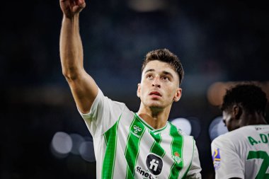 Marc Roca La Liga maçında Real Betis ile Valencia CF arasında Estadio Benito Villamarin, Seville 'de oynandı. (Maciej Rogowski)