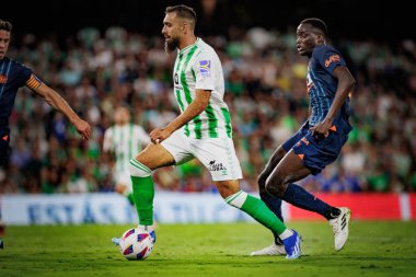 La Liga maçında Borja Iglesias Real Betis ile Valencia CF arasında Estadio Benito Villamarin, Seville 'de oynandı. (Maciej Rogowski)