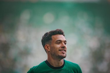 Pedro Goncalves UEFA Avrupa Ligi 'nde Sporting CP ve Atalanta BC arasında oynanan maçta Estadio Jose Alvalade, Lizbon, Portekiz' de. (Maciej Rogowski)