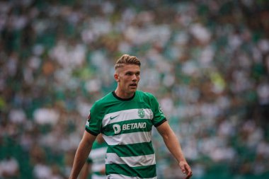 Viktor Gyokeres UEFA Avrupa Ligi sırasında Portekiz 'deki Estadio Jose Alvalade' de Sporting CP ve Atalanta BC arasında oynanan 23 / 24 maçında. (Maciej Rogowski)