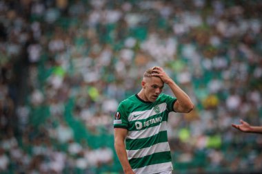 Viktor Gyokeres UEFA Avrupa Ligi sırasında Portekiz 'deki Estadio Jose Alvalade' de Sporting CP ve Atalanta BC arasında oynanan 23 / 24 maçında. (Maciej Rogowski)