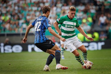 Viktor Gyokeres UEFA Avrupa Ligi sırasında Portekiz 'deki Estadio Jose Alvalade' de Sporting CP ve Atalanta BC arasında oynanan 23 / 24 maçında. (Maciej Rogowski)