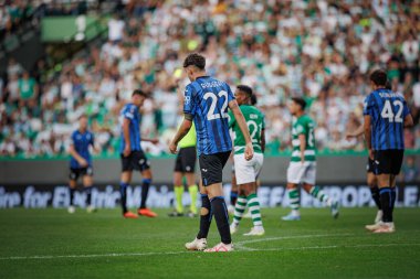 Matteo Ruggeri UEFA Avrupa Ligi 'nde Sporting CP ve Atalanta BC arasında oynanan maçta Estadio Jose Alvalade, Lizbon, Portekiz' de oynandı. (Maciej Rogowski)