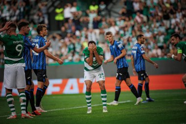 Goncalo Inacio UEFA Avrupa Ligi 'nde Sporting CP ve Atalanta BC arasında oynanan maçta Estadio Jose Alvalade, Lizbon, Portekiz. (Maciej Rogowski)
