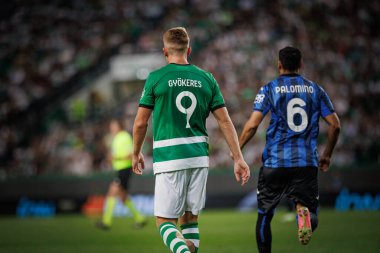 Viktor Gyokeres UEFA Avrupa Ligi sırasında Portekiz 'deki Estadio Jose Alvalade' de Sporting CP ve Atalanta BC arasında oynanan 23 / 24 maçında. (Maciej Rogowski)