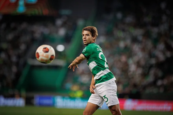 Uefa 유로파리그 경기에서 다니엘 브라간카는 포르투갈 리스본 에스타디오 알발레이드에서 스포르팅 — 스톡 사진