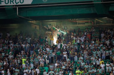 Liga Portugal Betclic maçında taraftarlar Sporting CP ve FC Arouca arasında Estadio Jose Alvalade, Lizbon, Portekiz 'de oynanan 23 / 24 karşılaşmasında. (Maciej Rogowski)