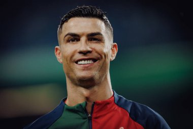 UEFA Euro 2024 eleme maçı sırasında Portekiz ve Slovakya milli takımları arasında Estadio do Dragao, Porto 'da oynanan Cristiano Ronaldo. (Maciej Rogowski)