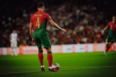 Ruben Dias UEFA Euro 2024 eleme maçında Portekiz ve Slovakya milli takımları arasında Estadio do Dragao, Porto 'da oynandı. (Maciej Rogowski)