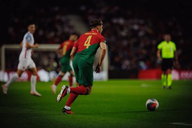 Ruben Dias UEFA Euro 2024 eleme maçında Portekiz ve Slovakya milli takımları arasında Estadio do Dragao, Porto 'da oynandı. (Maciej Rogowski)