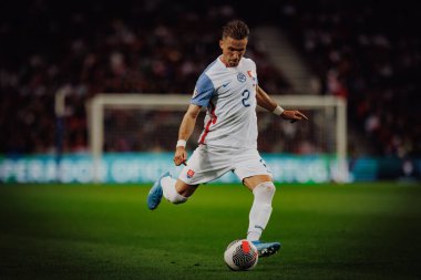 Peter Pekarik UEFA Euro 2024 eleme maçında Portekiz ve Slovakya milli takımları arasında Estadio do Dragao, Porto 'da oynandı. (Maciej Rogowski)