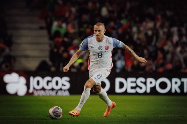 Ondrej Duda UEFA Euro 2024 eleme maçında Portekiz ve Slovakya milli takımları arasında Estadio do Dragao, Porto 'da oynandı. (Maciej Rogowski)
