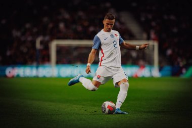 Peter Pekarik UEFA Euro 2024 eleme maçında Portekiz ve Slovakya milli takımları arasında Estadio do Dragao, Porto 'da oynandı. (Maciej Rogowski)