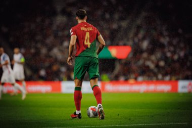 Ruben Dias UEFA Euro 2024 eleme maçında Portekiz ve Slovakya milli takımları arasında Estadio do Dragao, Porto 'da oynandı. (Maciej Rogowski)