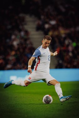 Peter Pekarik UEFA Euro 2024 eleme maçında Portekiz ve Slovakya milli takımları arasında Estadio do Dragao, Porto 'da oynandı. (Maciej Rogowski)
