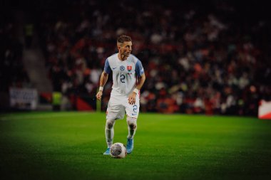 Peter Pekarik UEFA Euro 2024 eleme maçında Portekiz ve Slovakya milli takımları arasında Estadio do Dragao, Porto 'da oynandı. (Maciej Rogowski)